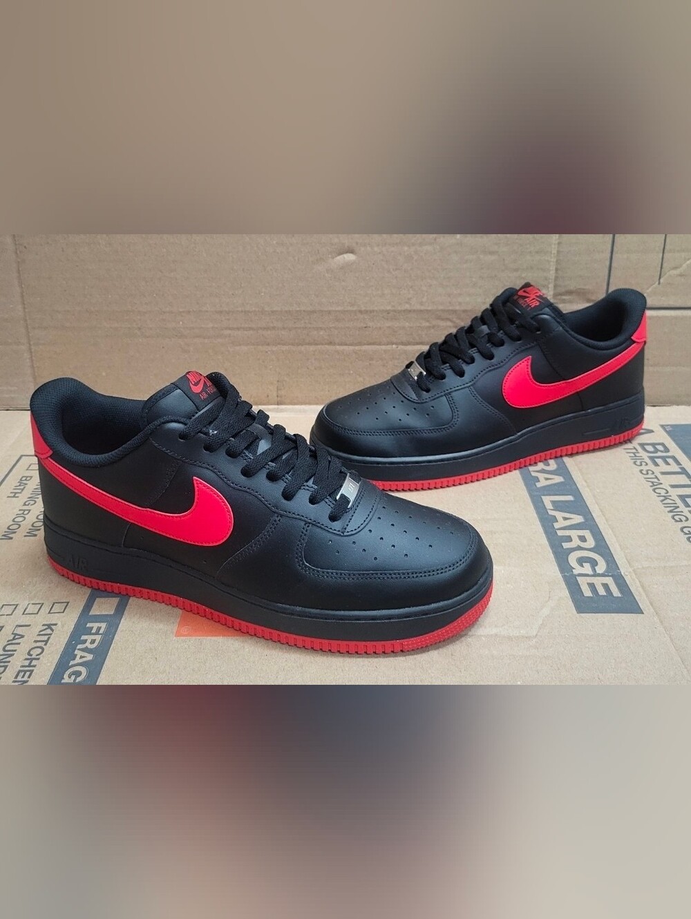 Nike Air Force 1 '07 Black/Red/Bred Men Size 13